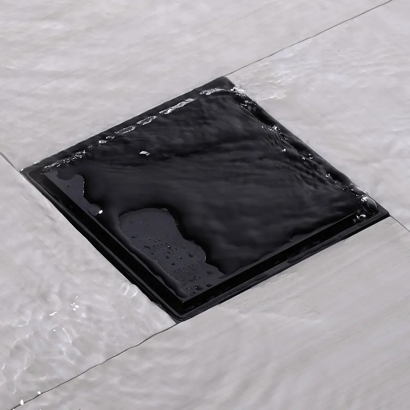 GUIDA 715018 71501801 salle de bain salle de douche grand déplacement inodore Invisible laiton cuivre carré Drain